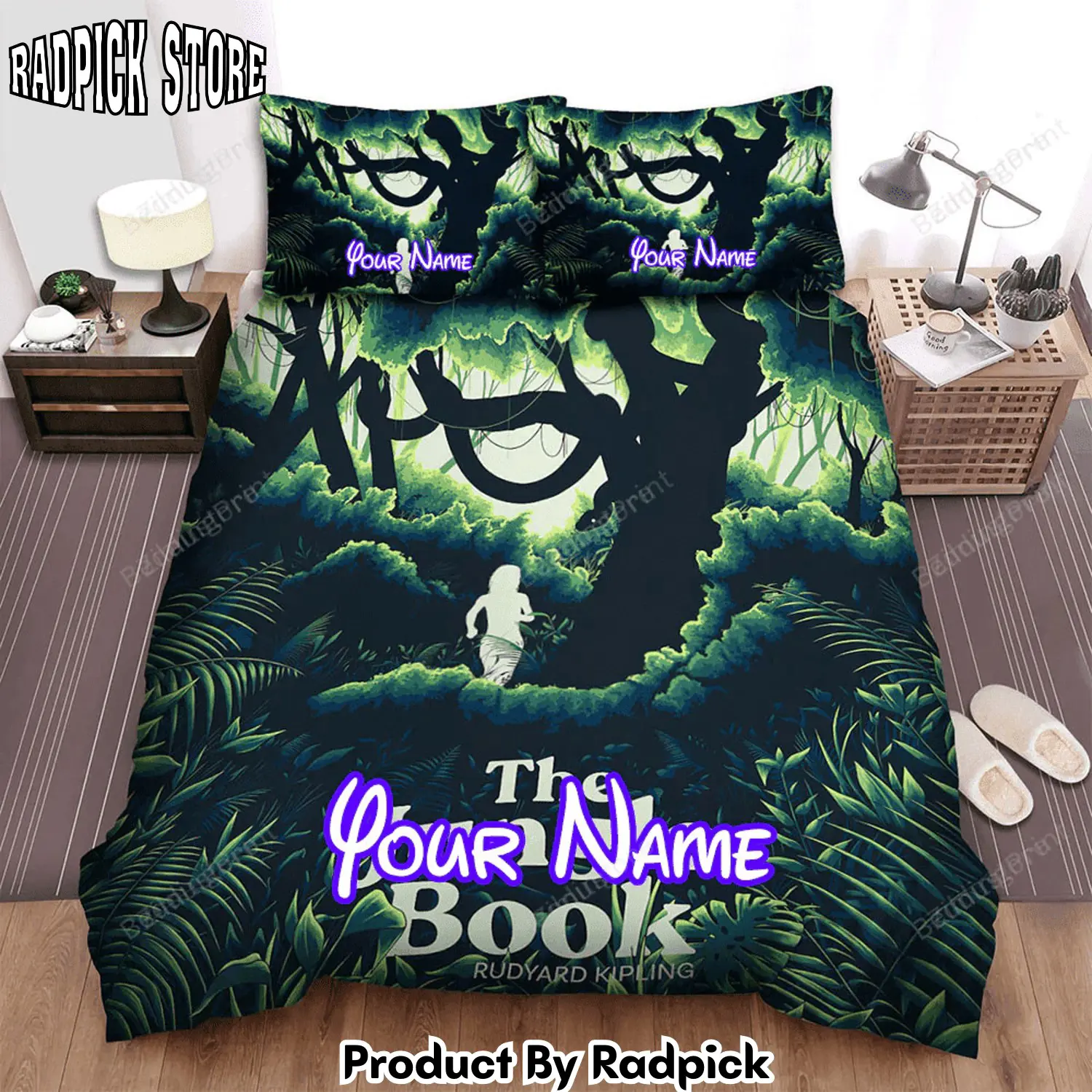 Radpick the jungle book movie illustration 7 bed sheets duvet cover personalized name bedding sets rp3271172